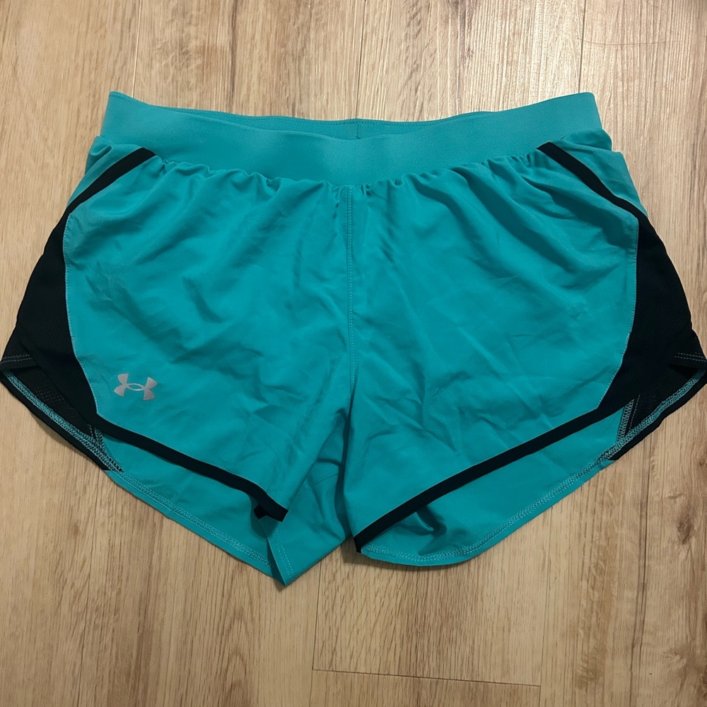 Under Armour Green and Black Athletic Shorts size M